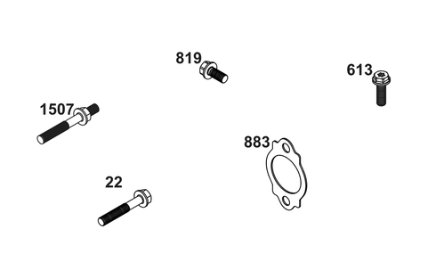 Exhaust Group Diagram and Parts List for 61G377-0104-J1  Briggs and Stratton Engine
